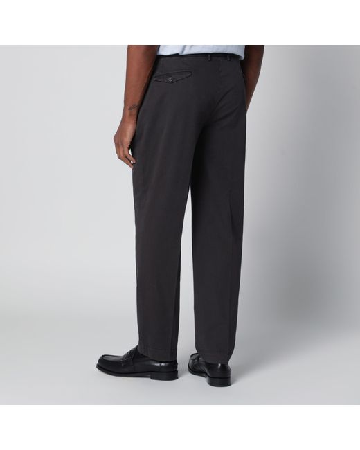 Santaniello Black Cotton Trousers for men