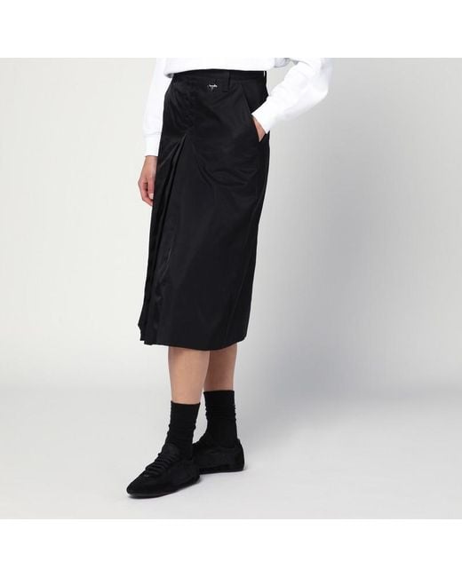 Prada Black Flared Re-Nylon Skirt