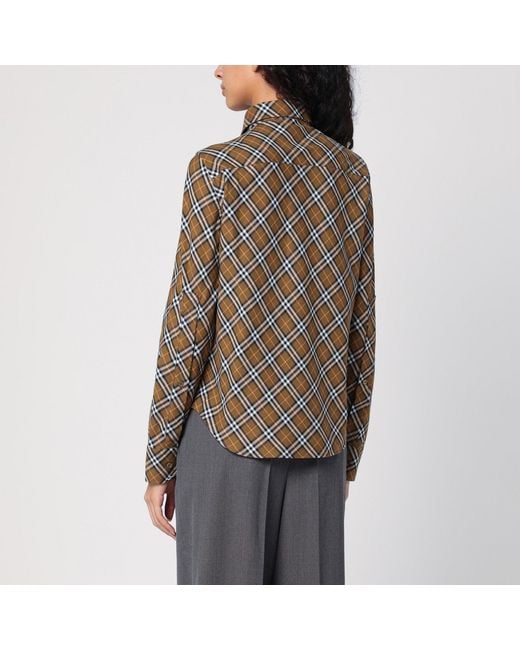 Burberry Brown Oxid-Coloured Check Cotton Shirt