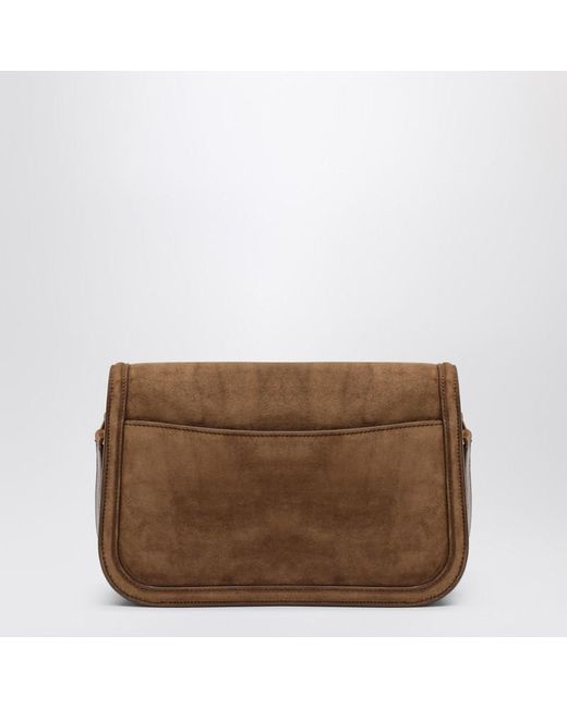 Saint Laurent Brown Borsa Solferino Medium Aus Wildleder Karamell Cognac