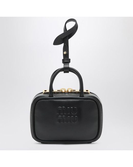 Miu Miu Black Trick Schwarz Aus Leder