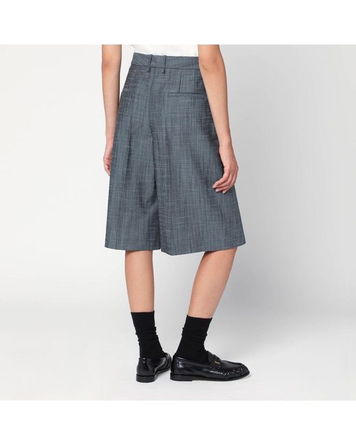Jil Sander Blue Bermuda