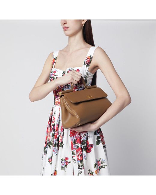 Dolce & Gabbana Brown My Sicily Top Handle Bag
