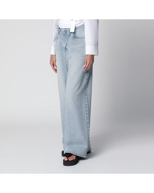 Balenciaga Blue Wide-Leg Light Cotton Jeans