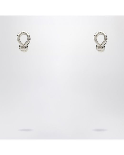 Bottega Veneta White Earrings With Knot Detail