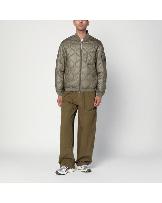 C P Company Green Rock Zip-Up Bomber Jacket for men