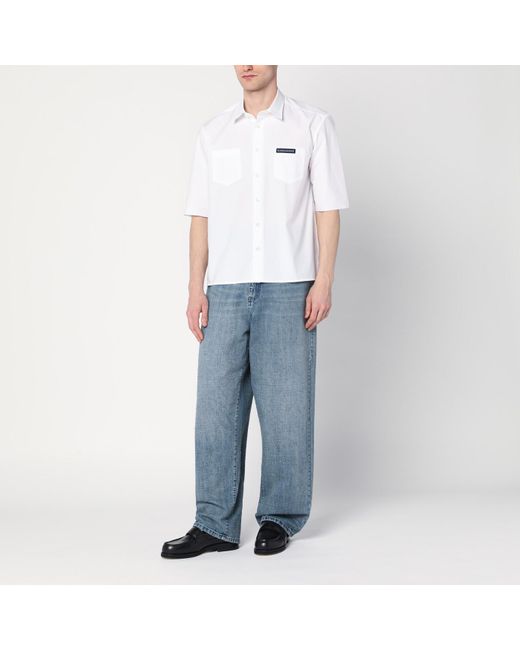 NAMACHEKO White Shirt With Logo Patch for men