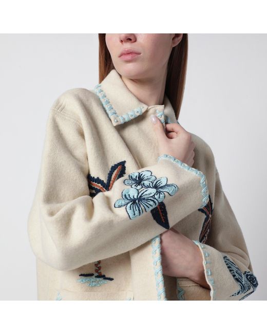 Alanui Natural Sand-Colored Wool Remember Me Jacket