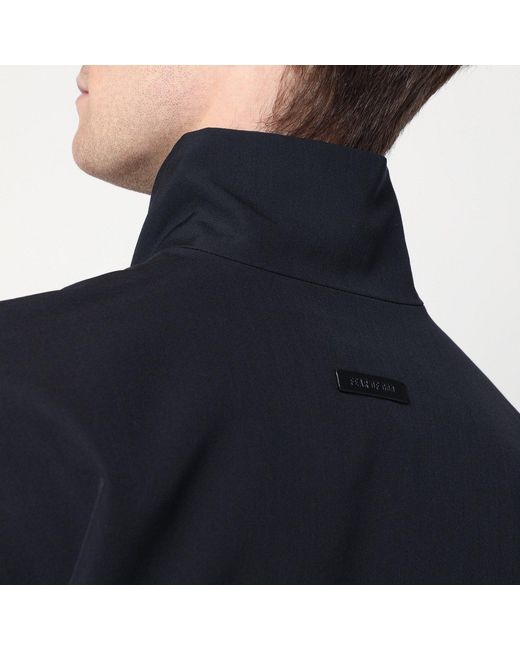 Fear Of God Blue Navy Wool Jacket With Zip for men