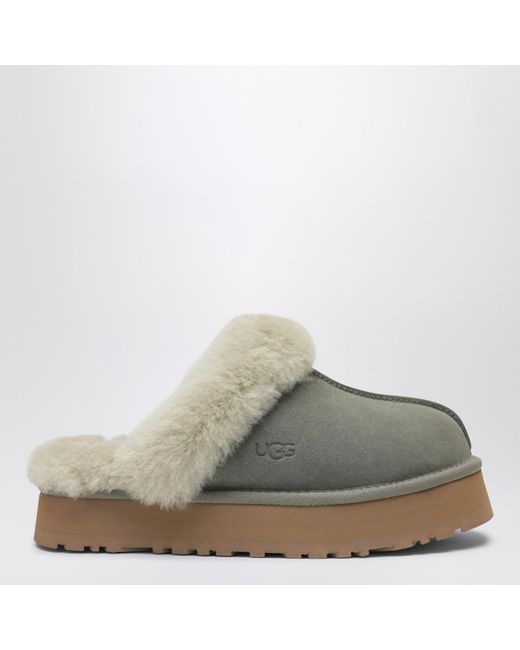 Ugg Green Disquette Moss Eather Slip-Ons
