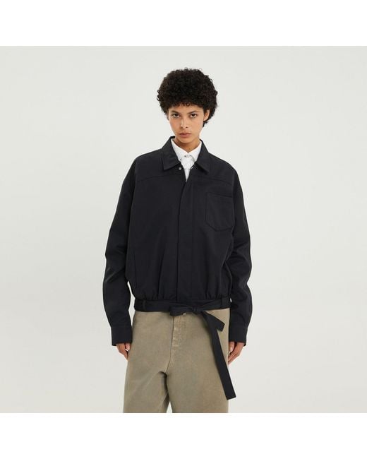 1989 STUDIO Black Dark Short Trench Jacket