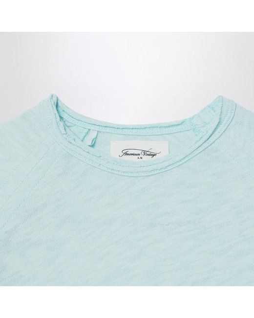 American Vintage Blue Eisfarbenes T-Shirt Sonoma