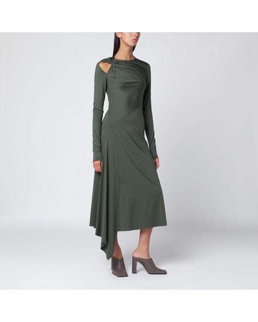 Victoria Beckham Green Midi Dress