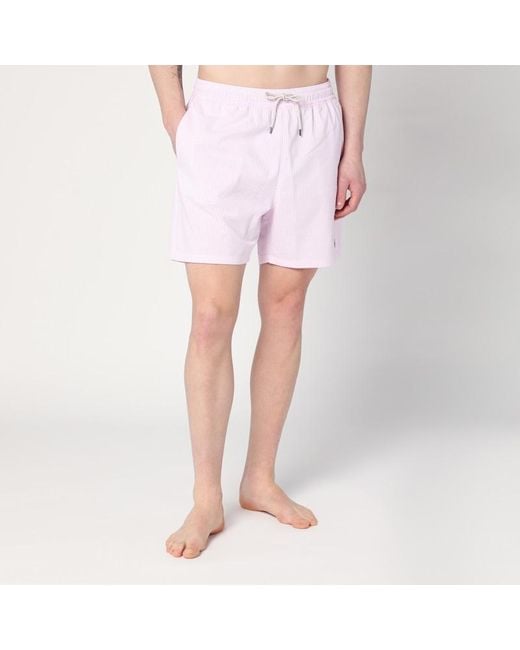Maillot De Bain À Rayures Blanc/Rose Polo Ralph Lauren pour homme en coloris Pink
