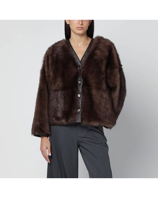 Cardigan En Shearling Loewe en coloris Black
