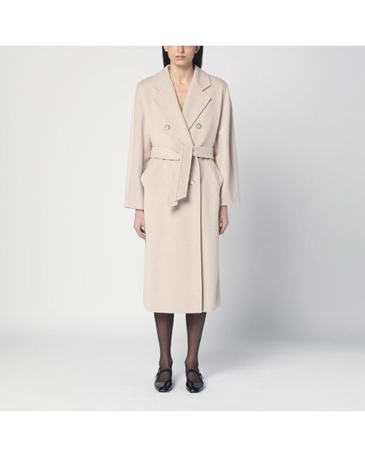 ジャケット Max Mara Beige double-breasted coat in wool and cashmere Max Mara Beige Double-breasted Coat In Wool And Cashmere in
