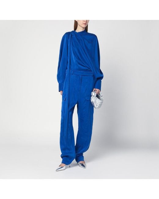 Ferragamo Blue Electric Cargo Trousers