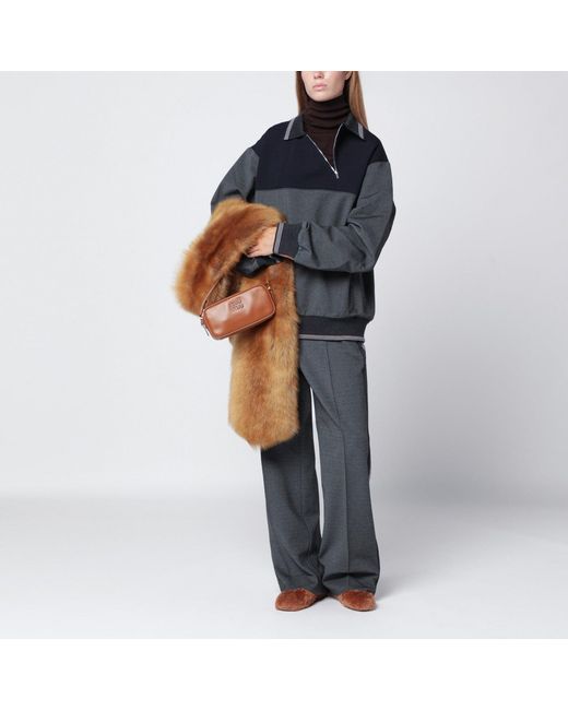 Miu Miu Gray Anthracite Knitted Trousers