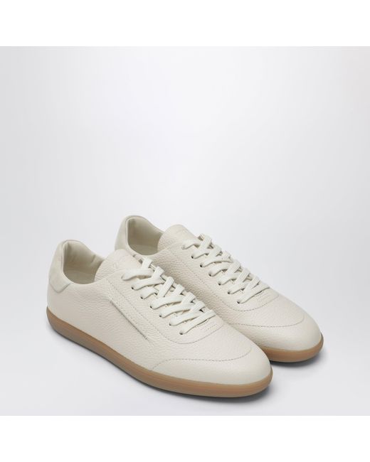 Zegna White 232 Leather Sneakers for men
