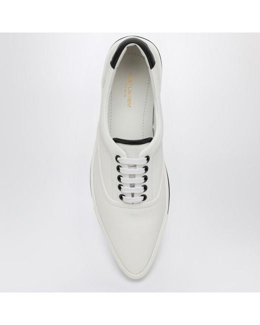 Saint Laurent White Club Low Canvas Trainer for men