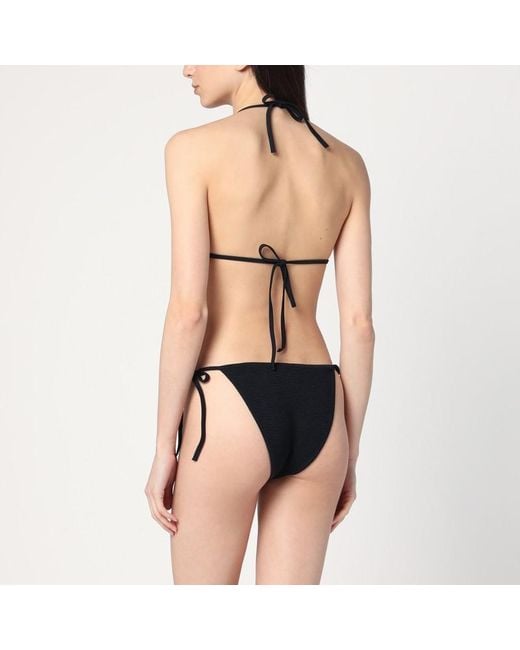 Hunza G Black Gina Triangle Bikini Set