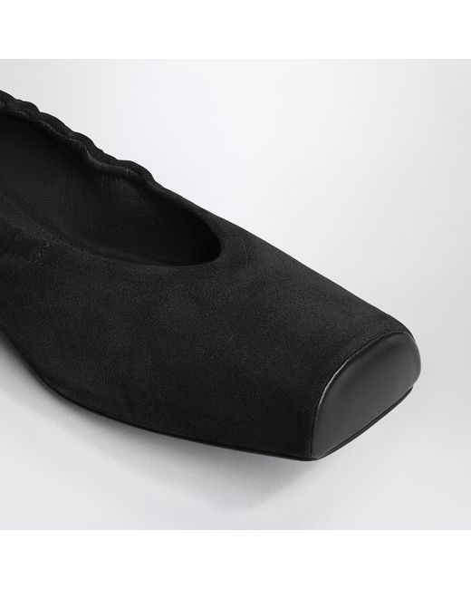 Alaïa Black Two-Tone Ballerina With Square Toe