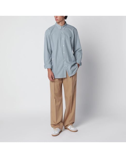 Polo Ralph Lauren Blue Forest Striped Slim-Fit Stretch Shirt for men
