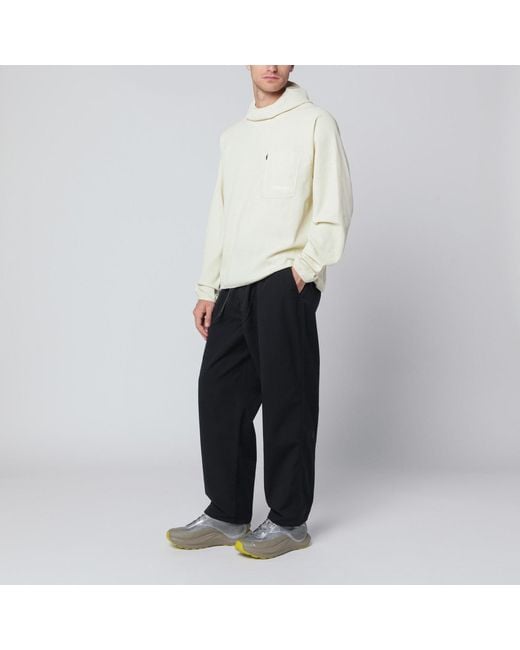 Purple Mountain Observatory Natural Cream-Colored Sweatshirt With Built-In Balaclava for men