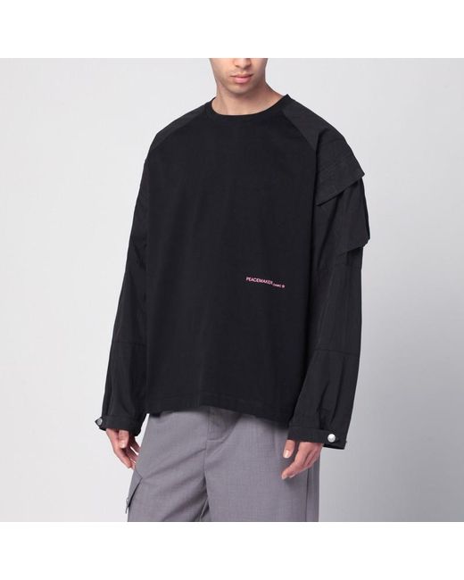 Maglia peacemaker nera in cotone di OAMC in Black da Uomo