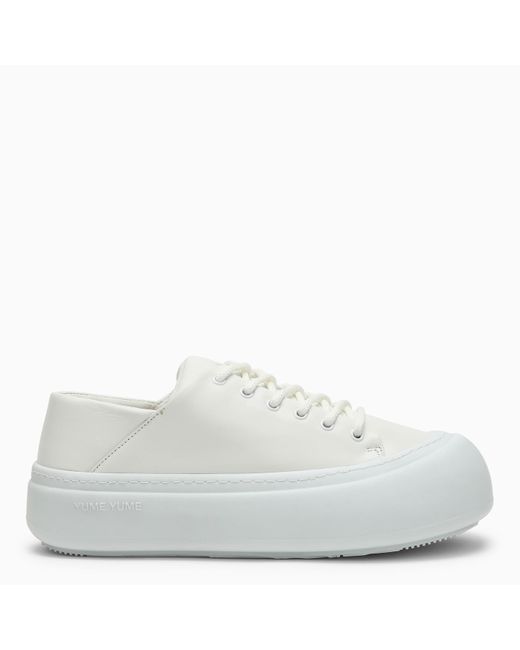 Yume Yume White Goofy Leather Low Trainer for men