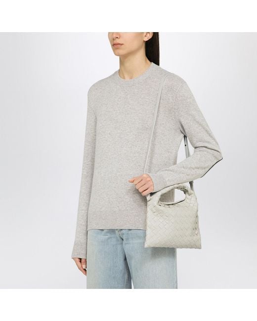 Bottega Veneta White Mini Hop Crossbody Bag