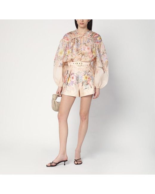 Blouse Illuminate Drawn Avec Imprimé Floral Zimmermann en coloris Natural