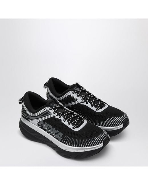 Hoka One One Black Bondi 7 Sneakers/Stardust for men