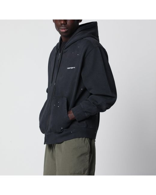 Carhartt Black Hooded Painter Zip Jacket for men