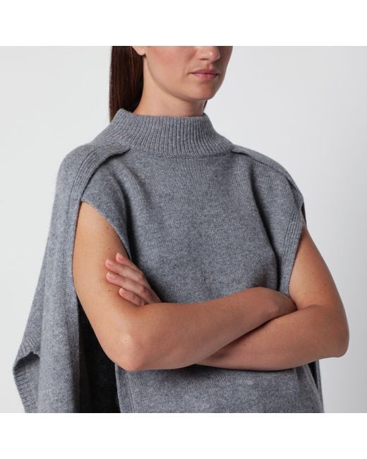Source Unknown Gray Noa Grauer Pullover Mit Ärmeln
