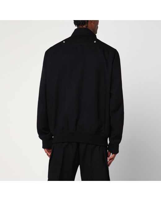 Rick Owens Black Wool Zip Jacket for men