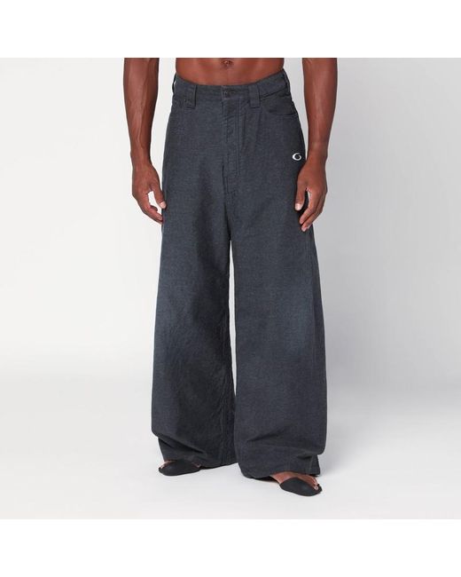 Balenciaga Black Jogger Pants Trompe L?Oeil Anthracite for men