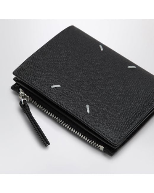 Maison Margiela Black Four Stitches Wallet for men
