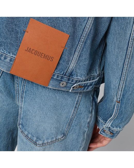 Jacquemus Light Blue Washed Denim Jacket for men