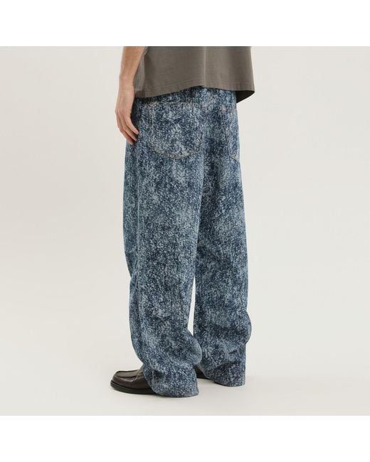 1989 STUDIO Blue Pantaloni Marble Mastiff for men