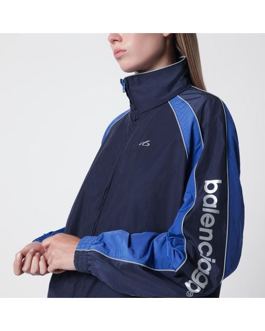 Balenciaga Blue Techwear Zip-Up Jacket