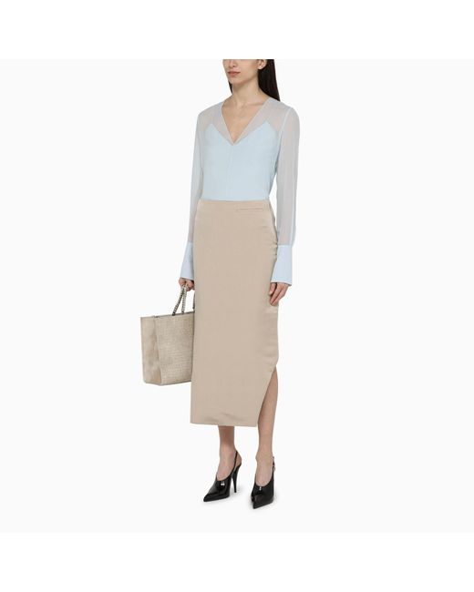 Givenchy Natural Silk Double-length Skirt