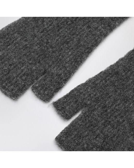 Roberto Collina Gray Long Gloves