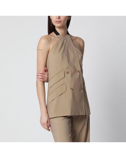 Max Mara Brown Sleeveless Jacket
