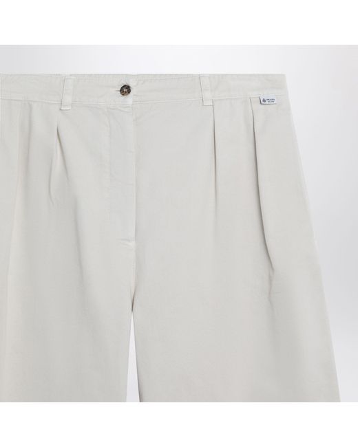 Prada White Sandcolored Trousers
