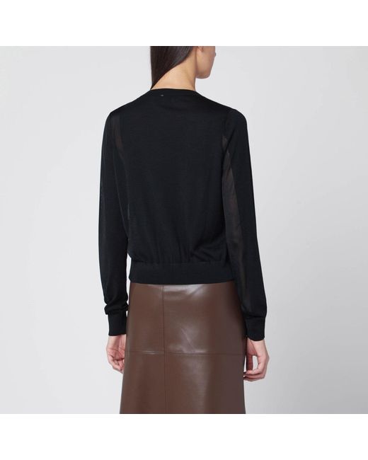 Sportmax Black Wool Cardigan