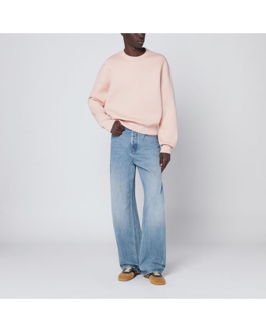 AMI Pink Blush Ami De Coeur Sweatshirt for men