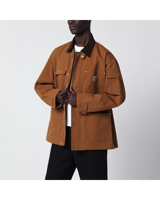 Carhartt Brown Hamilton Clapton Shirt Jacket for men