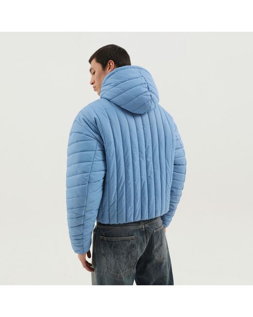 1989 STUDIO Blue Quilted Down Jacket for men