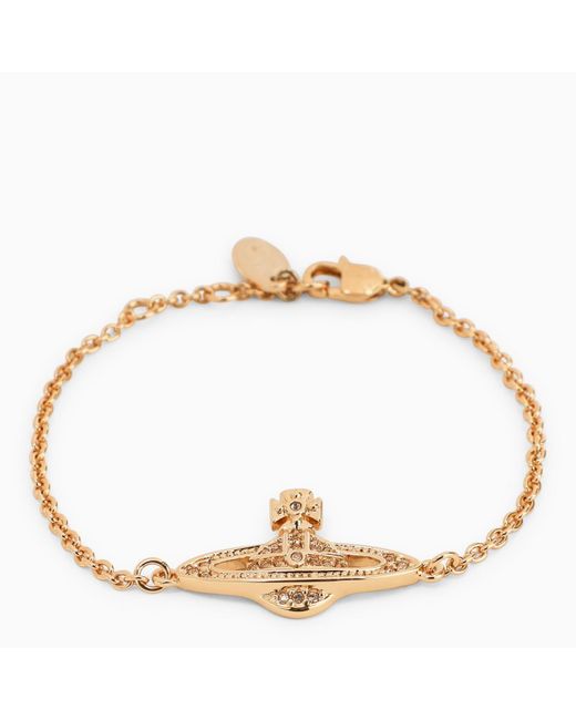Vivienne Westwood Mini Bas Relief Gold Bracelet in Metallic | Lyst